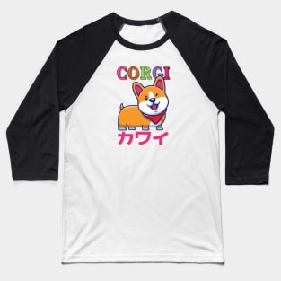 Kawaii Corgi Baseball T-Shirt